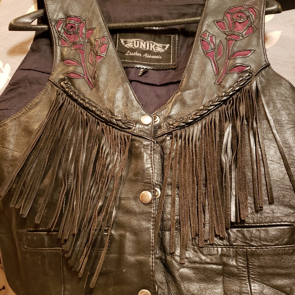 Womens Unik Leather Vest